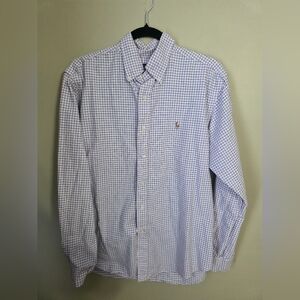 Ralph Lauren Tattersall Shirt | Large | Pink Navy White Check | Classic Fit